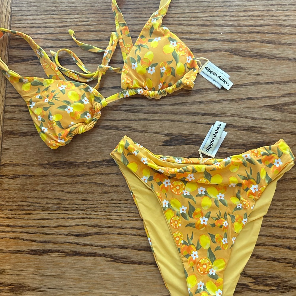 Yellow Dippin Daisies Bikini Set